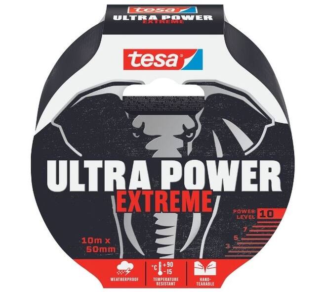 Tesa Ultra Power Extreme Repair 10 m x 50 mm Black