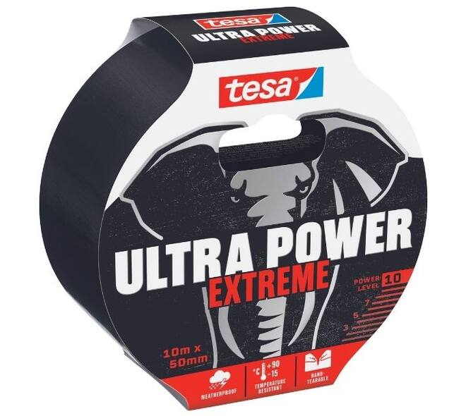 Tesa Ultra Power Extreme Repair 10 m x 50 mm Black