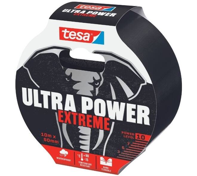 Tesa Ultra Power Extreme Repair 10 m x 50 mm Black