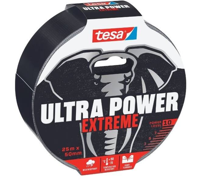 Tesa Ultra Power Extreme Repair 20 m x 50 mm Black
