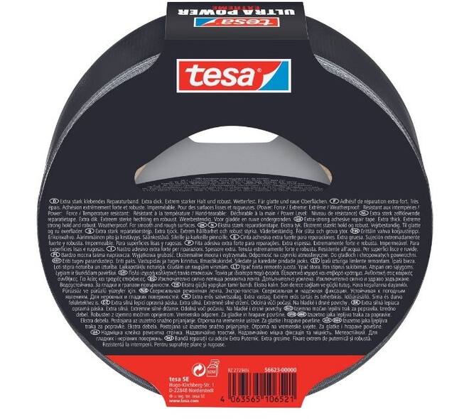 Tesa Ultra Power Extreme Repair 20 m x 50 mm Black