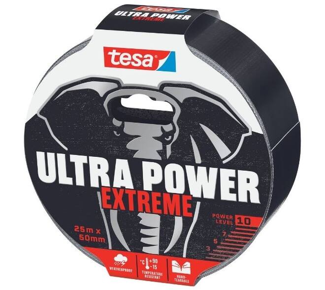 Tesa Ultra Power Extreme Repair 20 m x 50 mm Black