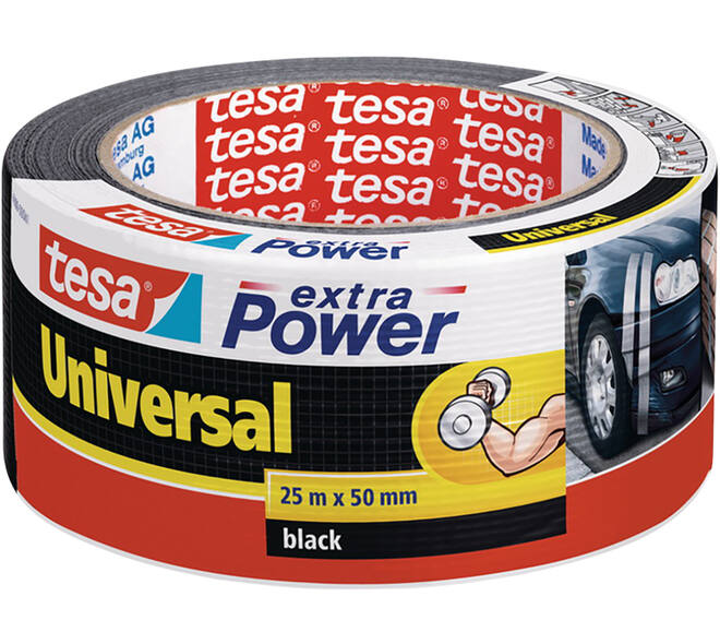 Tesa Extra Power® Universal 25M x 50 mm Zwart