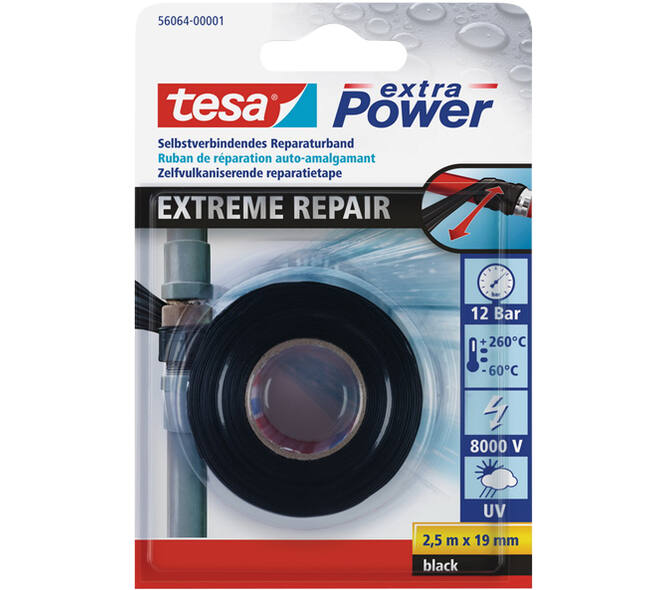 Tesa Extra Power Extreme Repair 2,5M x 19 mm Zwart