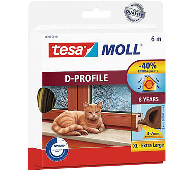 Tesa Tesamoll Classic D Profiel 8Jr 6M Bruin