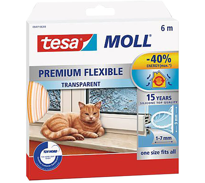 Tesa Tesamoll Premium Flexbile 15Jr 6M Transparant