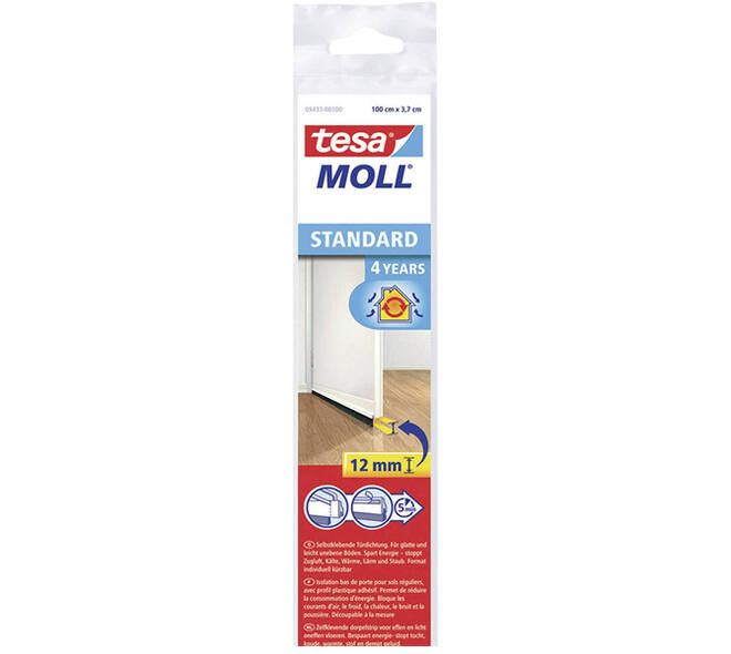 Tesa Tesamoll Standard Dorpelstrip Voor Effen Vloeren 4Jr 1M x 37 mm Wit
