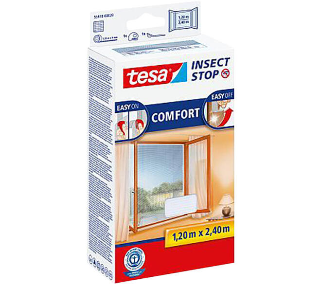 Tesa Comfort Vliegenhor Ramen 1,2M x 2,4M Wit