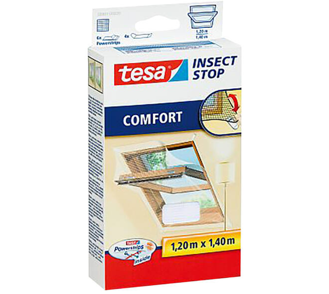 Tesa Comfort Vliegenhor Dakvenster 1,2M x 1,4M Wit