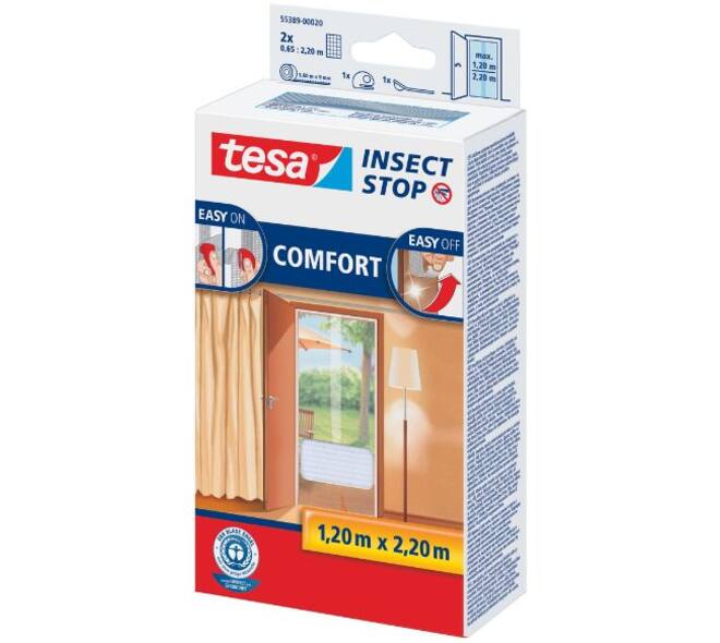 Tesa Comfortvliegenhor Deuren 2 x 0,65M x 2,2M Wit