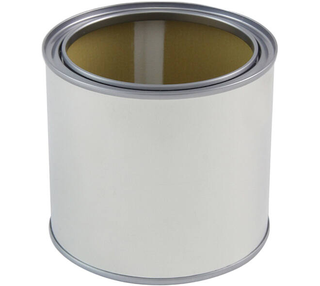 VEBA Leeg Verfblik Uitw Blank/Inw Gecoat Exclusief Deksel 500 ml