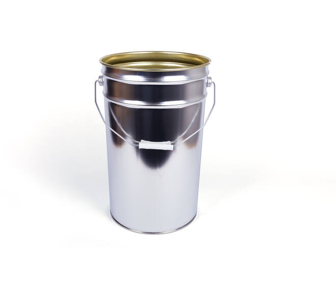 VEBA Leeg Verfblik Uitw Blank/Inw Goudlak 25 L Un (88) Exclusief Deksel + Spanring