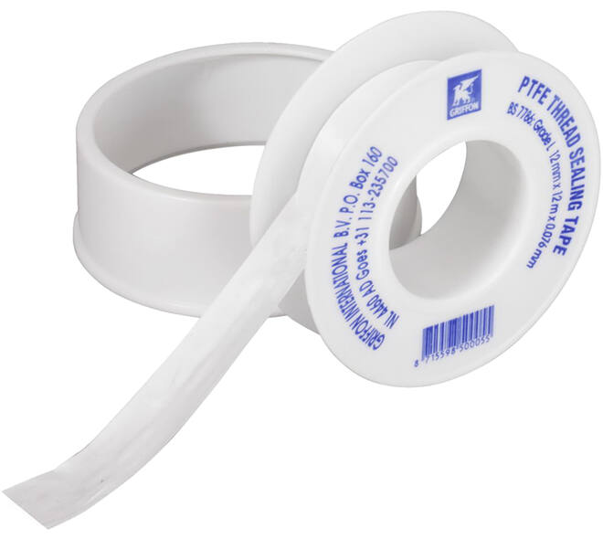Griffon PTFE-Tape Waterleiding 12 mm x 12 m x 0,076 mm