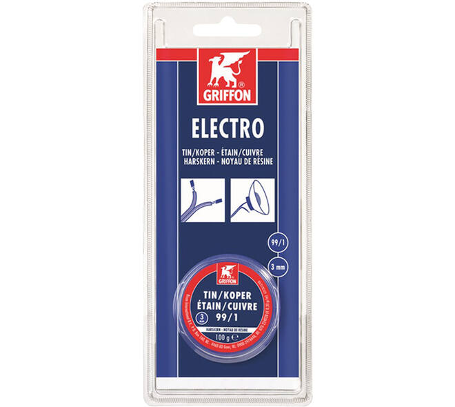 Griffon Electro Draadsoldeer Tin/Koper 99/1 Harskern 3 mm 100 g
