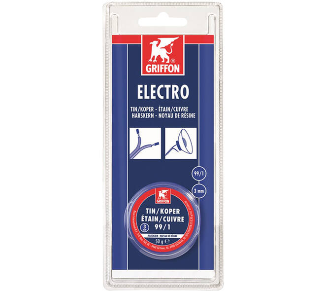 Griffon Electro Draadsoldeer Tin/Koper 99/1 Harskern 3 mm 50 g