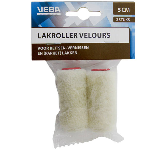 VEBA Verfrol Velours 5 cm, 2 st Ophangverpakking