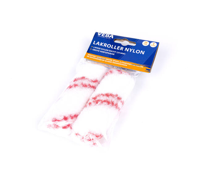 VEBA Verfrol Nylon 10 cm, Pool 14 mm, 2 st Ophangverpakking, Rood