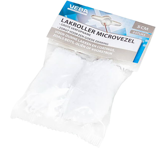 VEBA Verfrol Microvezel 5 cm, 2 st  Ophangverpakking