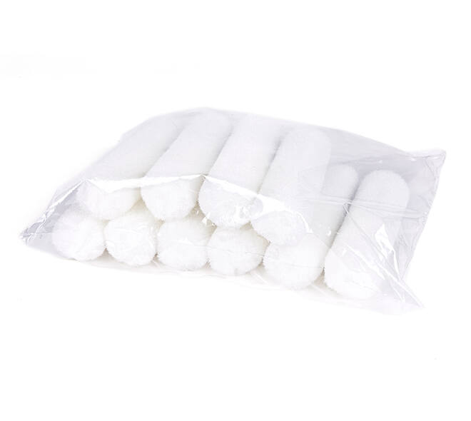 Basic Verfrol Nylon 10 cm, Pool 8 mm, 10 st, Wit