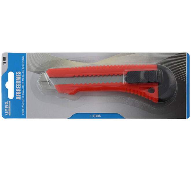 VEBA Afbreekmes 18 mm Metalen Inleg Blister