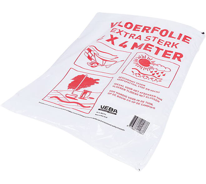 VEBA Vloerfolie 4x4 m Transparant Extra