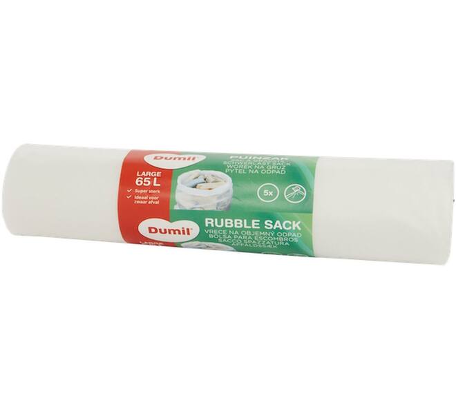 Dumil Puinzakken/grofvuilzakken Ldpe 65L 5 st Rol