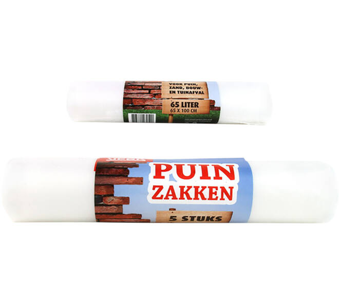 Dumil Puinzakken/grofvuilzakken Ldpe 65L 5 st Rol