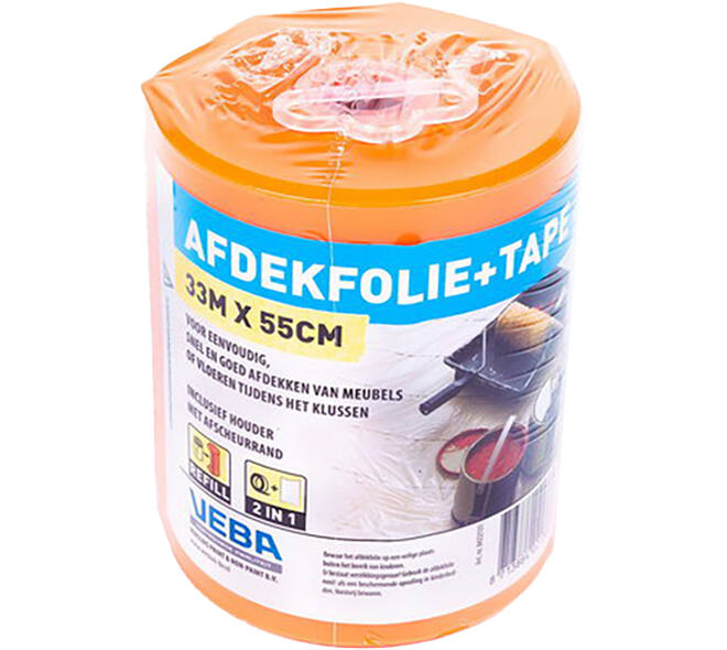 VEBA Afdekfolie Met Tape 55 cmx33 m