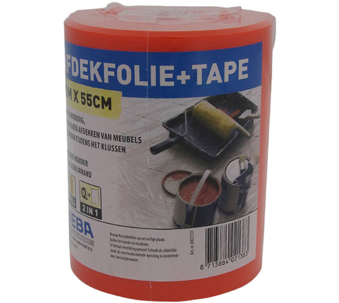 VEBA Afdekfolie Met Tape 55 cmx33 m