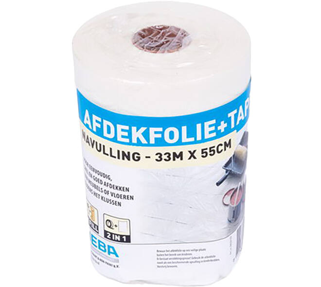 VEBA Afdekfolie Met Tape Navul 55 cmx33 m
