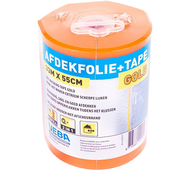 VEBA Afdekfolie+Gold Tape 55 cmx33 m