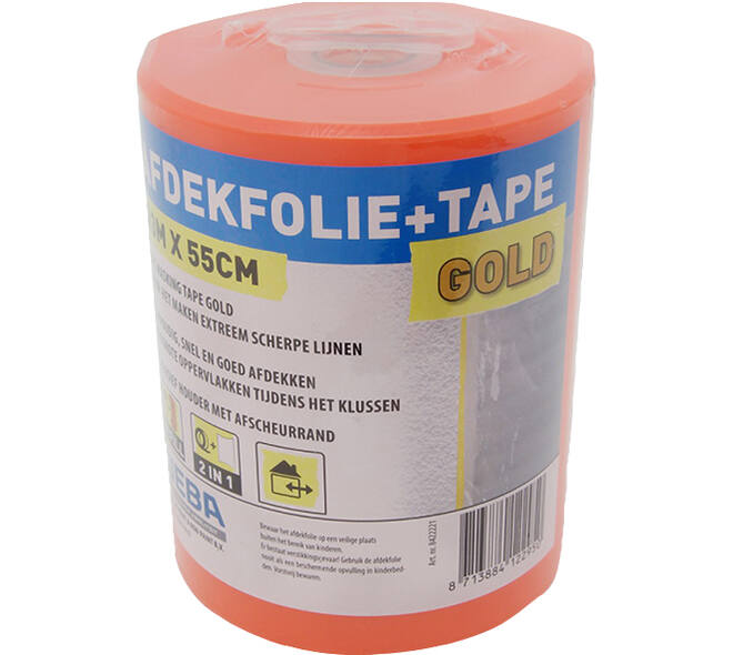 VEBA Afdekfolie+Gold Tape 55 cmx33 m