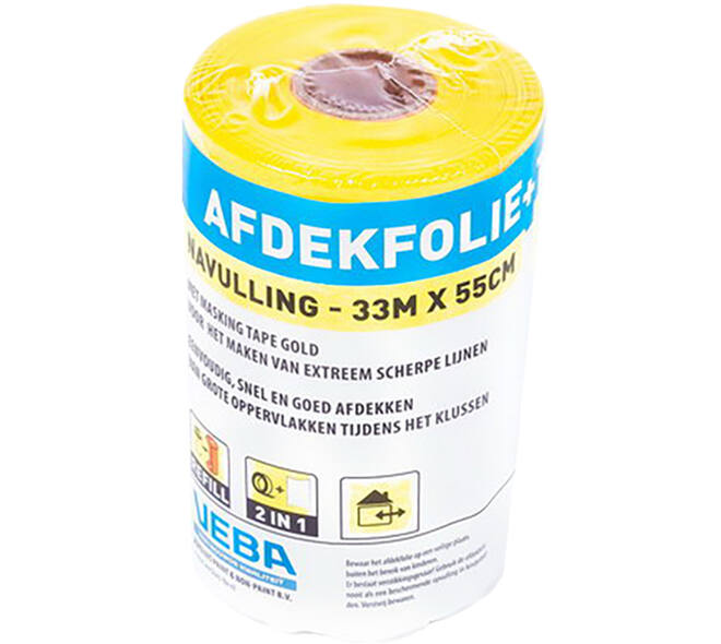 VEBA Afdekfolie+Gold Tape Navul 55 cmx33 m