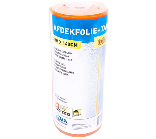 VEBA Afdekfolie+Gold Tape 140 cmx33 m