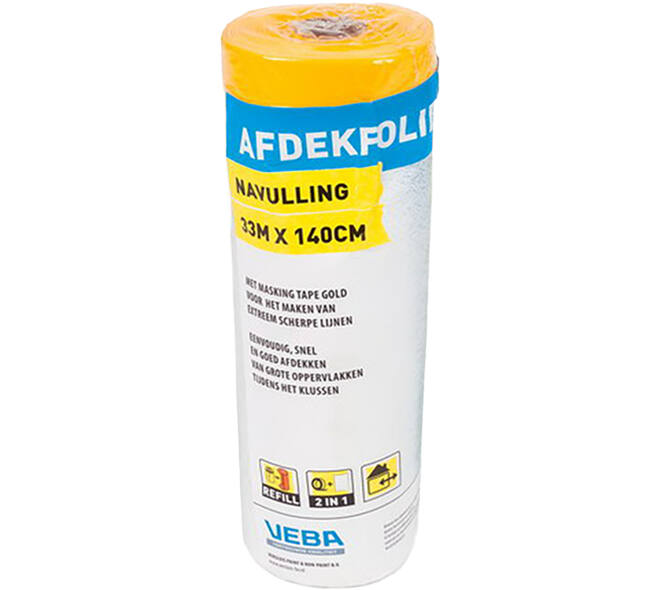 VEBA Afdekfolie+Gold Tape Navul 140 cmx33 m