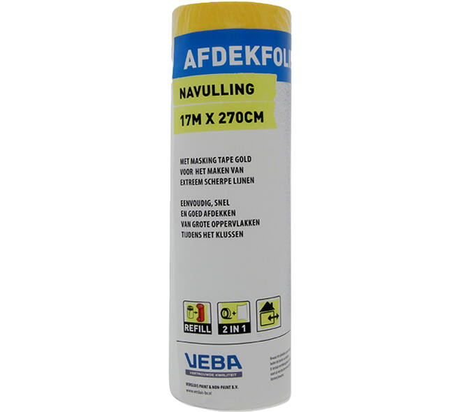 VEBA Afdekfolie+Gold Tape Navul 270 cmx17 m