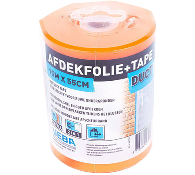 VEBA Afdekfolie+Duct Tape 55 cmx15 m