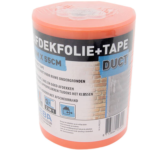 VEBA Afdekfolie+Duct Tape 55 cmx15 m
