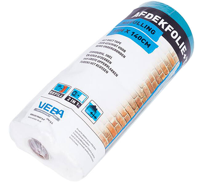 VEBA Afdekfolie+Duct Tape Navul 140 cmx15 m