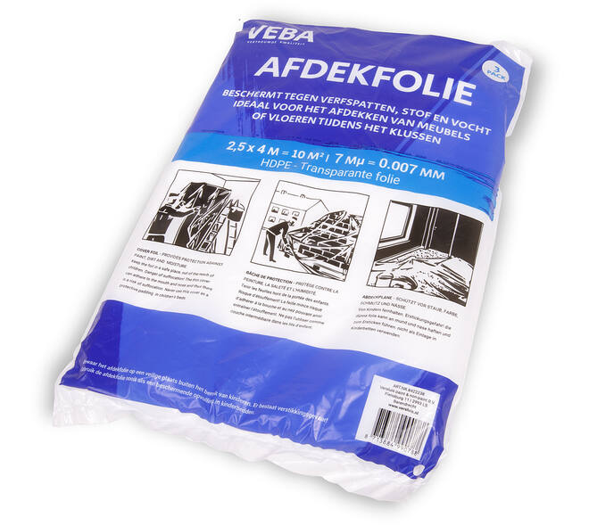 VEBA Afdekfolie 2,5x4 m 3-Pack 7Mu HDPE