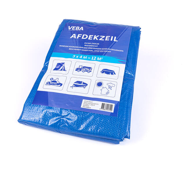 VEBA Afdekzeil Blauw 3x4 m