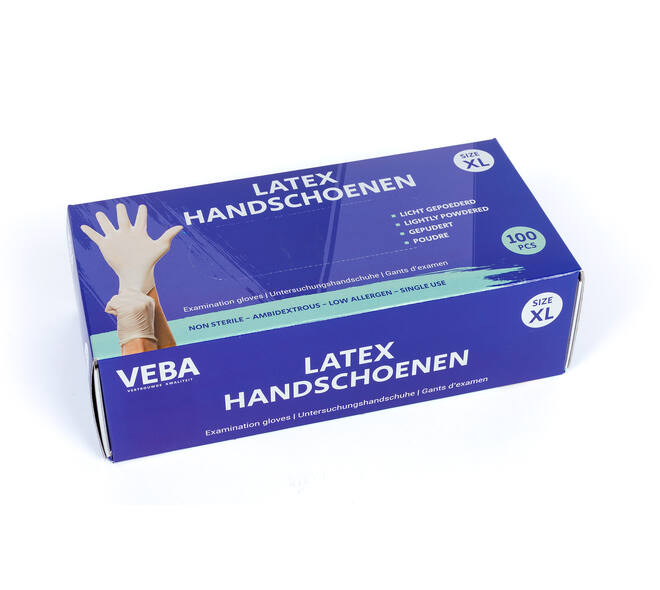 VEBA Latex Handschoen Doos 100 st XL