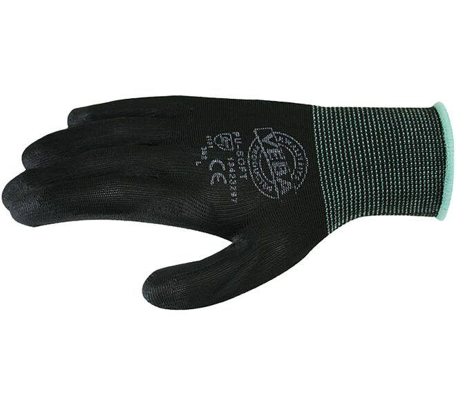 VEBA Handschoen Pu-Soft Zwart Mt L