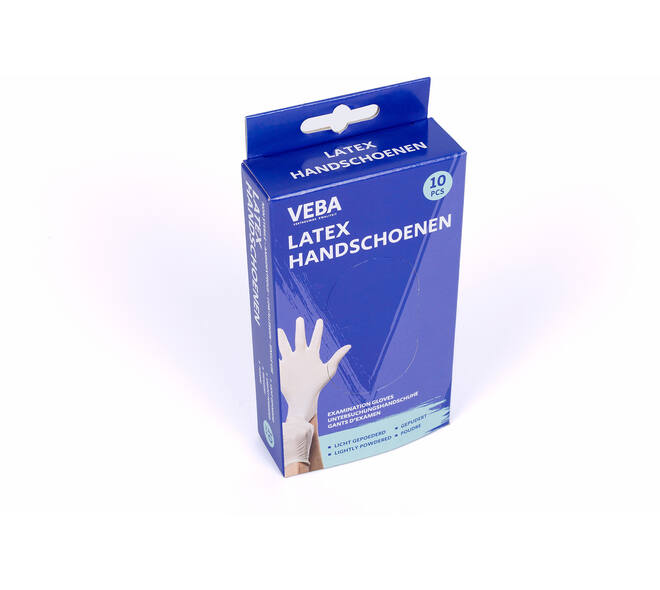 VEBA Latex Handschoen 10 st (Doosje)