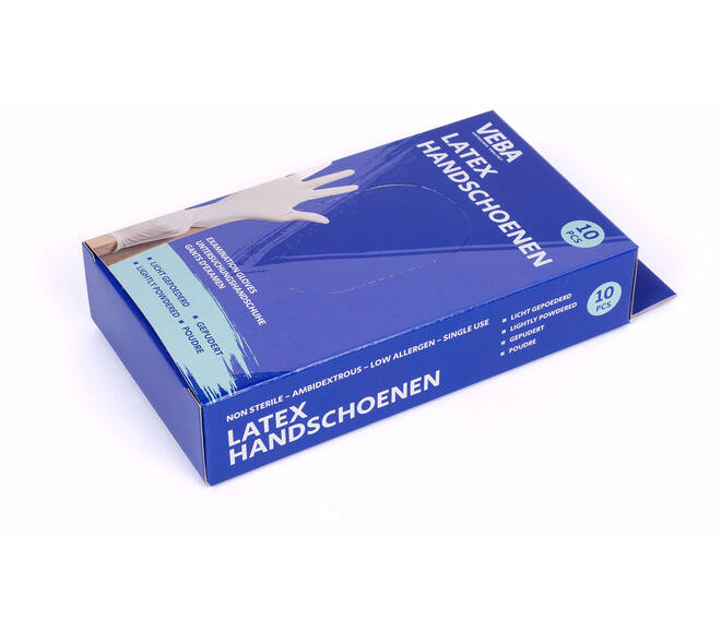 VEBA Latex Handschoen 10 st (Doosje)
