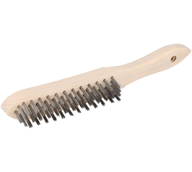 VEBA Staalborstel 4 Rij Hout