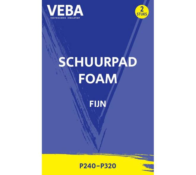 SCHUURPAD FOAM FIJN GEEL 2ST