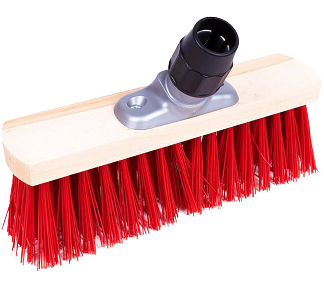VEBA Straatbezem Pvc Rood 30cm + Steelverbinding