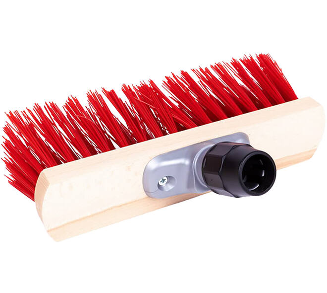 VEBA Straatbezem Pvc Rood 30cm + Steelverbinding
