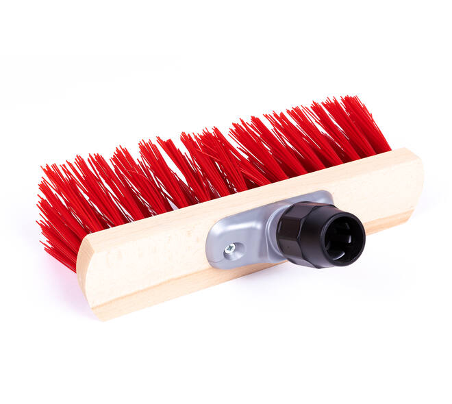 VEBA Straatbezem Pvc Rood 30cm + Steelverbinding